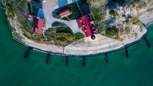 Point Betsie Michigan From Above