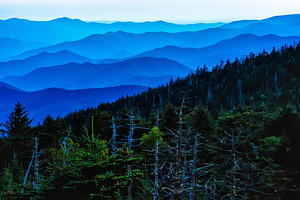 Blue Hour Over the Smoky Mountains by Kelley McClure