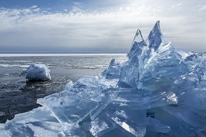 Stack Ice Over Superior