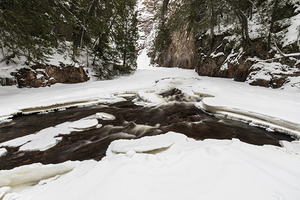 Winter Canyon on River