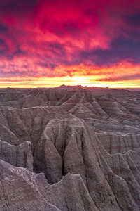Sunrise Over The Badlands by Kelley McClure