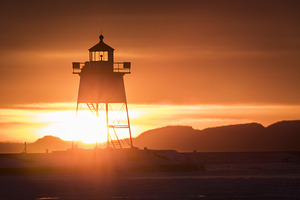 Grand Marais Minnesota Lighthouse Sunset