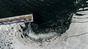 Grand Marais Winter Harbor Lighthouse