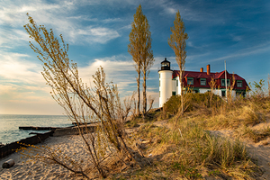 Point Betsie Lighthouse On The Beach