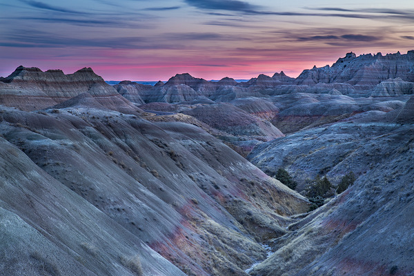Sunset Over The Badlands Print