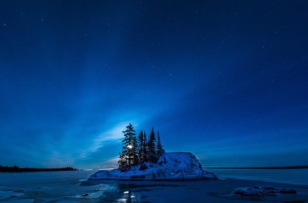 Moonrise Over Lake Superior Minnesota Print