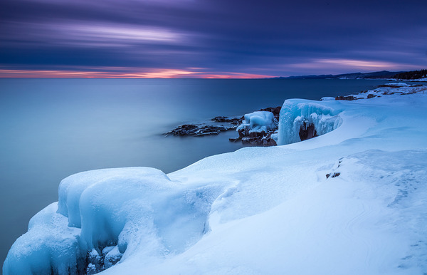 Minnesota Northshore Winter Sunset Print