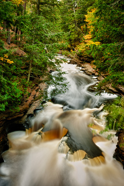 Presque Isle River Michigan Fall Print