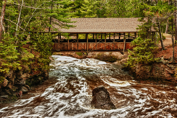 A Bridge Over the Mighty Amnicon River Print