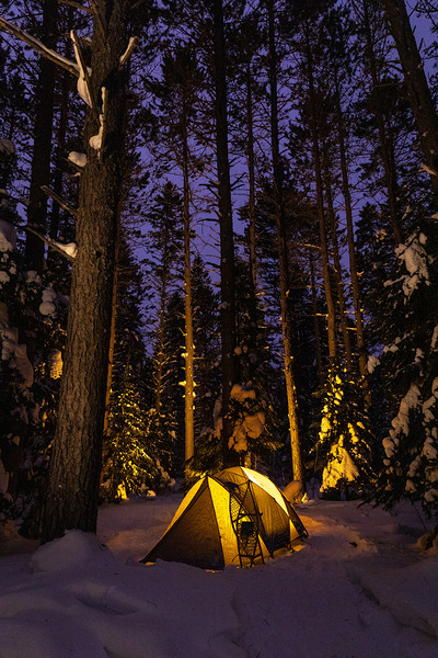 Minnesota Northwoods Winter Camping Print