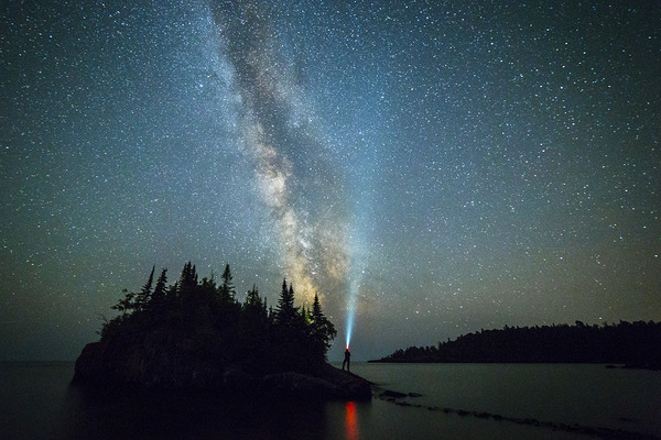 Milky Way Over Lake Superior Print