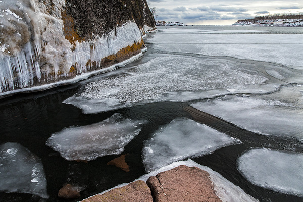 Pancake Ice on Lake Superior Print