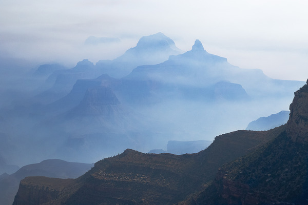 Blue Morning over the Grand Canyon Print