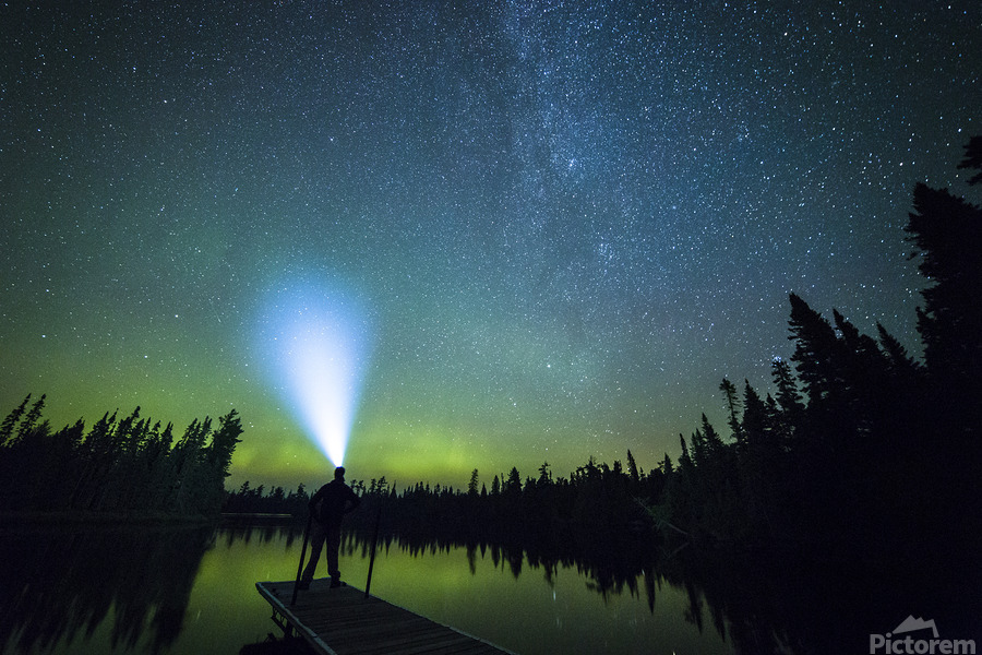 Northern Lights Over Boundary Waters Minnesota  Print