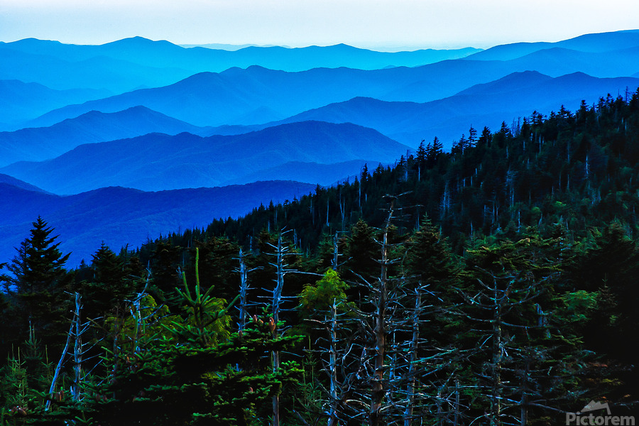 Blue Hour Over the Smoky Mountains  Print