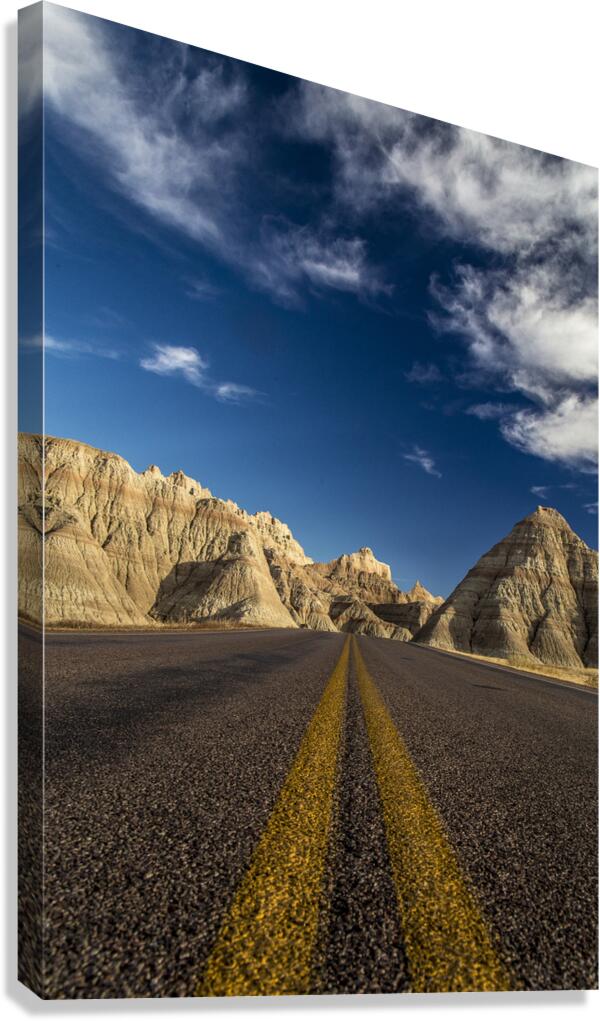 Badlands Freeway Vertical Canvas Print