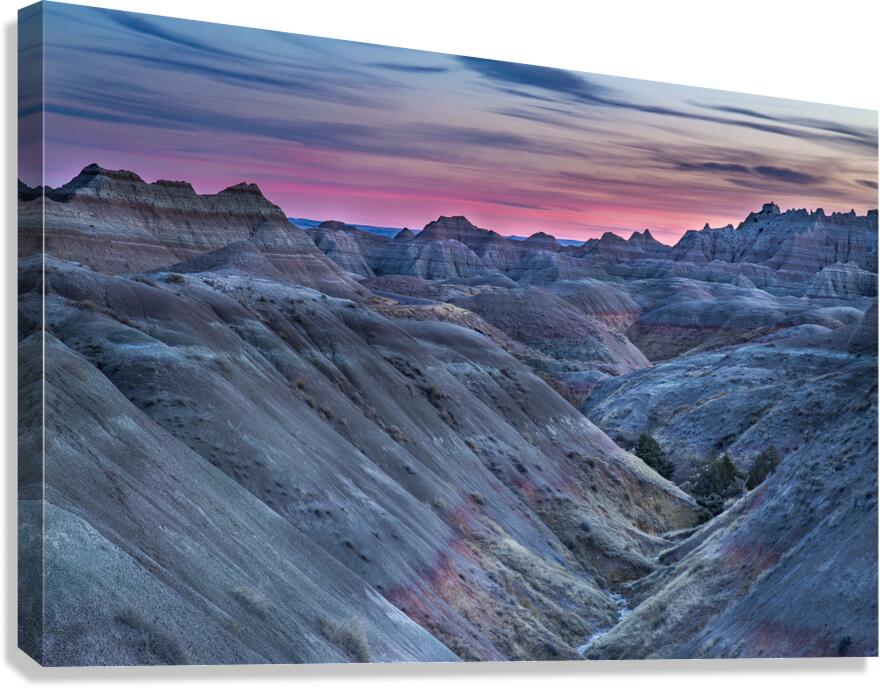 Sunset Over The Badlands Canvas Print