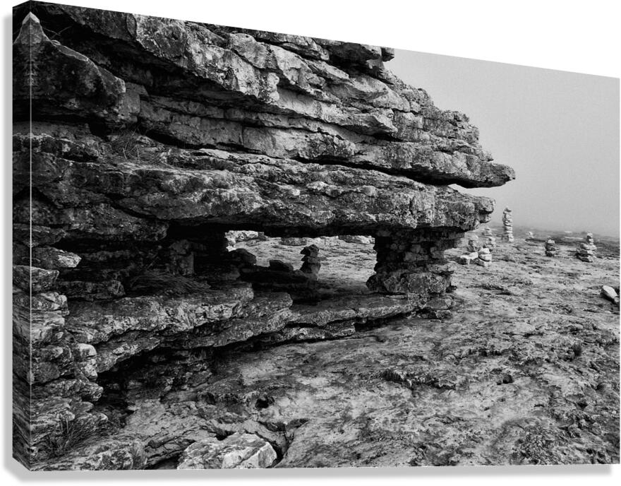 Foggy Outcrop Canvas Print