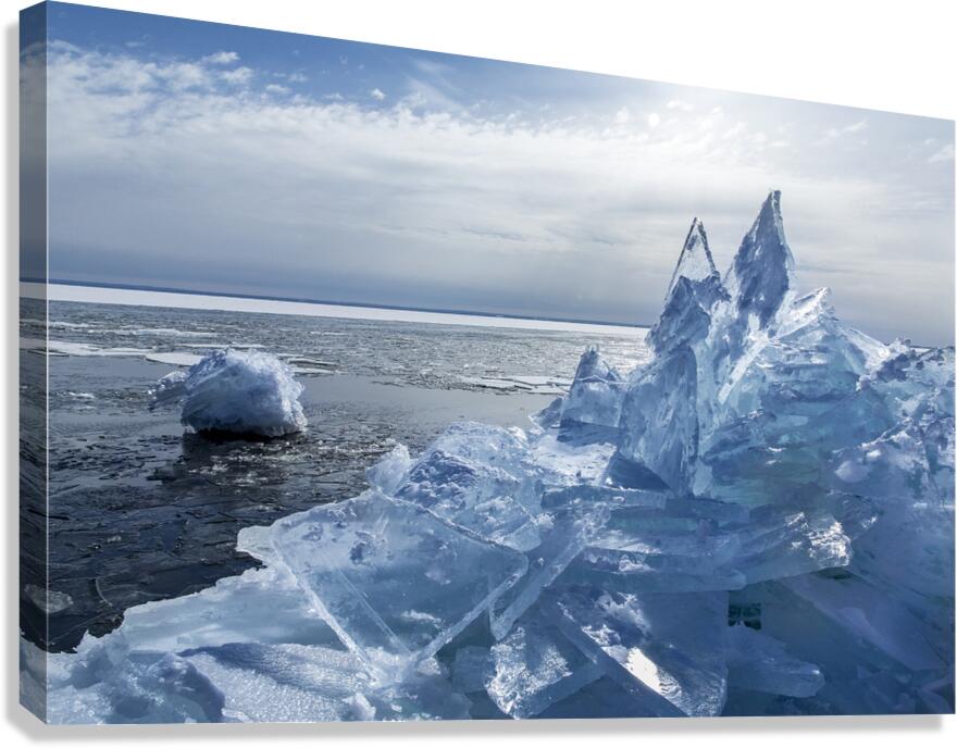 Stack Ice Over Superior Canvas Print