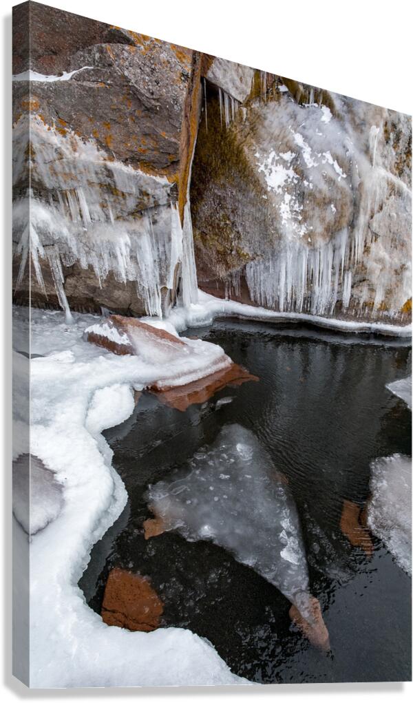 Lake Superior Ice Cove Canvas Print