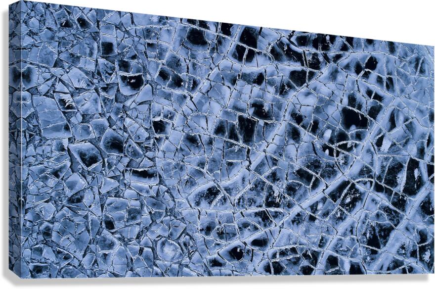 Aerial Icy Lake Superior Abstract Canvas Print