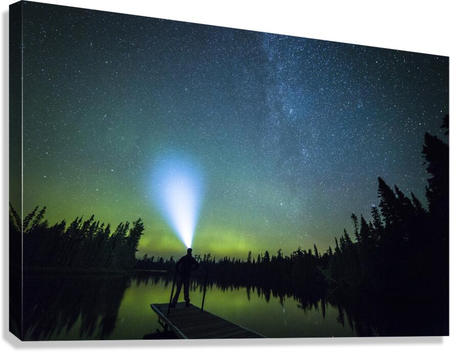 Northern Lights Over Boundary Waters Minnesota Canvas Print