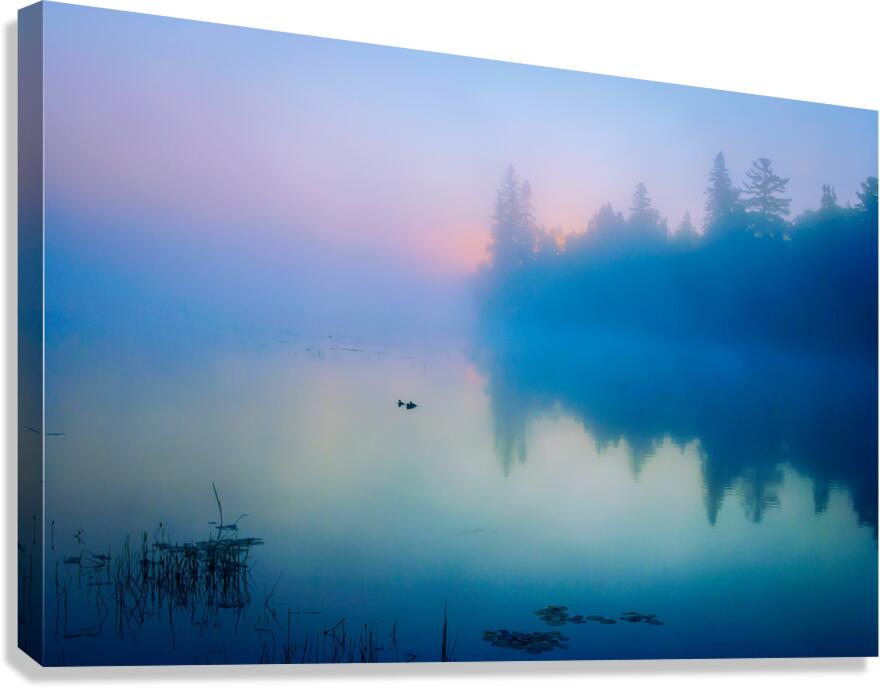 Foggy Sunrise Boundary Waters Minnesota Canvas Print