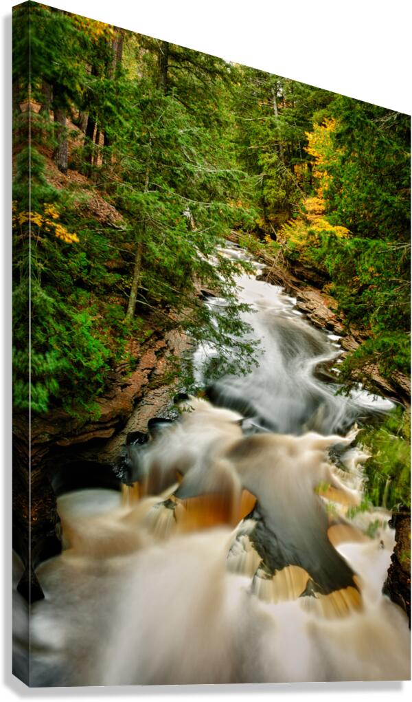 Presque Isle River Michigan Fall Canvas Print