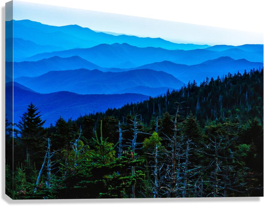 Blue Hour Over the Smoky Mountains Canvas Print