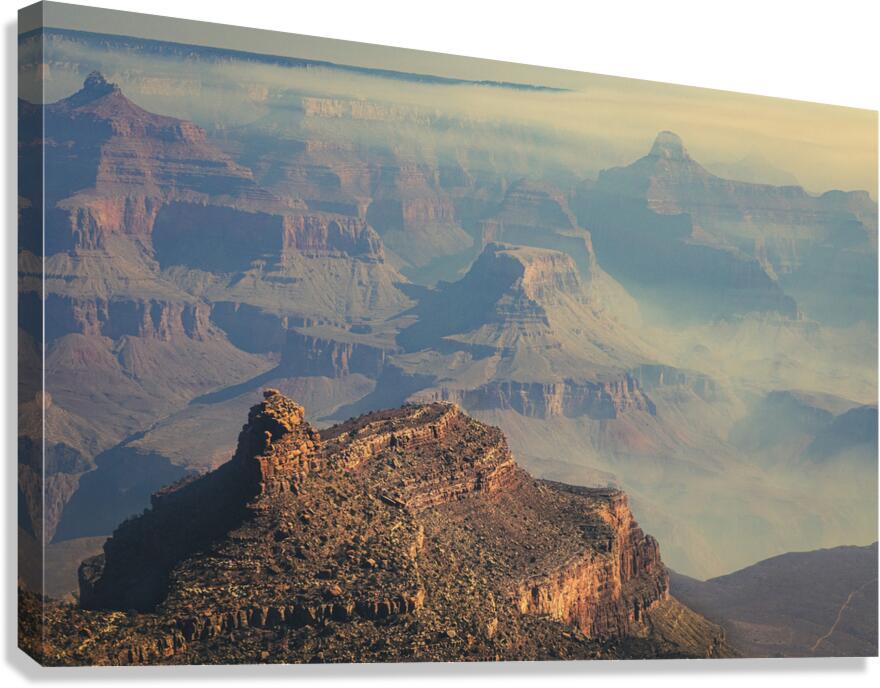Grand Canyon Foggy Sunrise Canvas Print