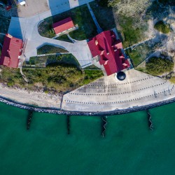 Point Betsie Michigan From Above