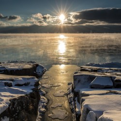 Lake Superior Winter Sunrise Art