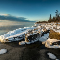 Rocky Lake Superior Sunrise