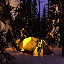 Winter Camping Under the Stars in Minnesota