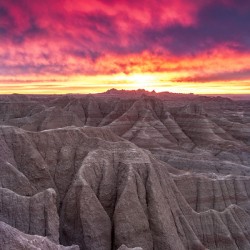 Sunrise Over The Badlands