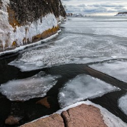 Pancake Ice on Lake Superior