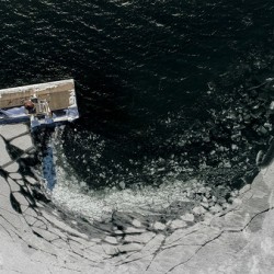 Grand Marais Winter Harbor Lighthouse