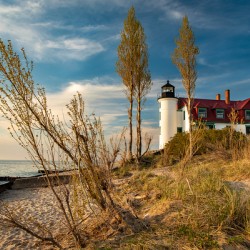 Point Betsie Lighthouse On The Beach