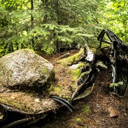 Boulder Car in Nature