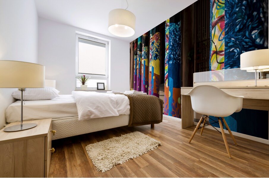 Vibrant Santa Fe Mural print