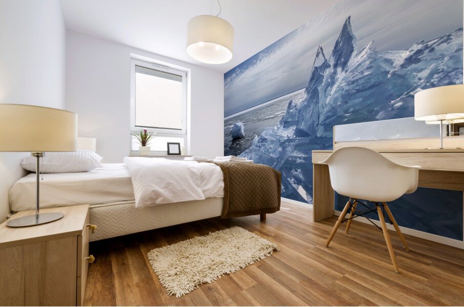 Stack Ice Over Superior Mural print