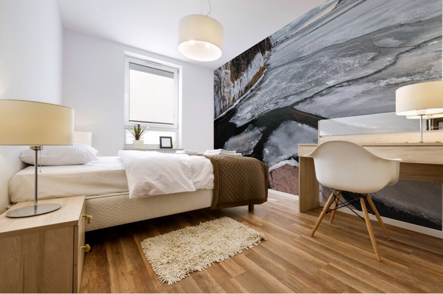 Pancake Ice on Lake Superior Mural print