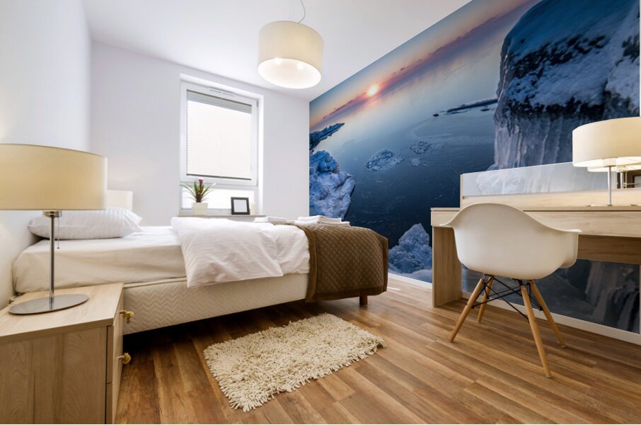 Lake Superior Winter Sunrise Mural print