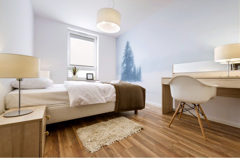 Snowy Frozen Minnesota Island Mural print