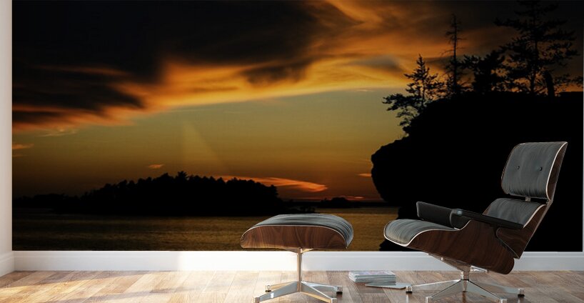 Sunset Over Voyageurs Wall Murals