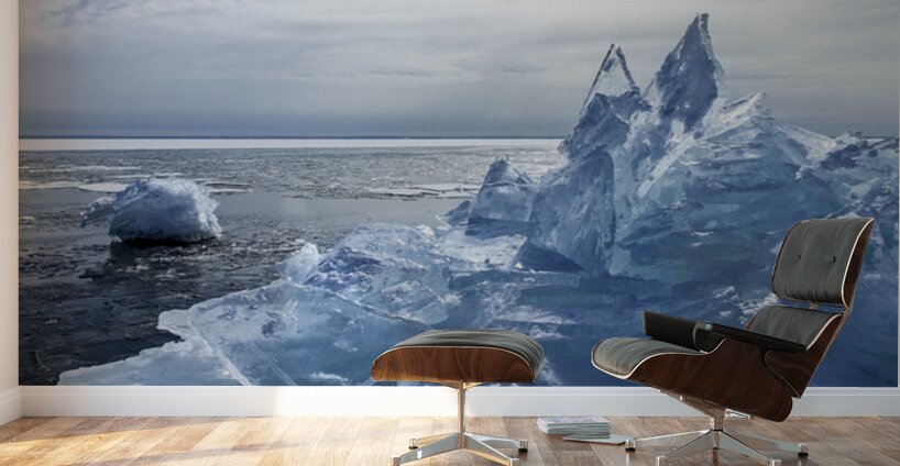 Stack Ice Over Superior Wall Murals