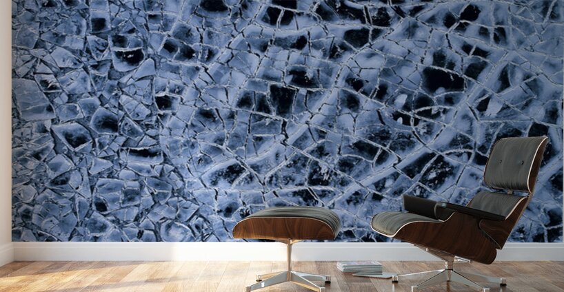 Aerial Icy Lake Superior Abstract Wall Murals