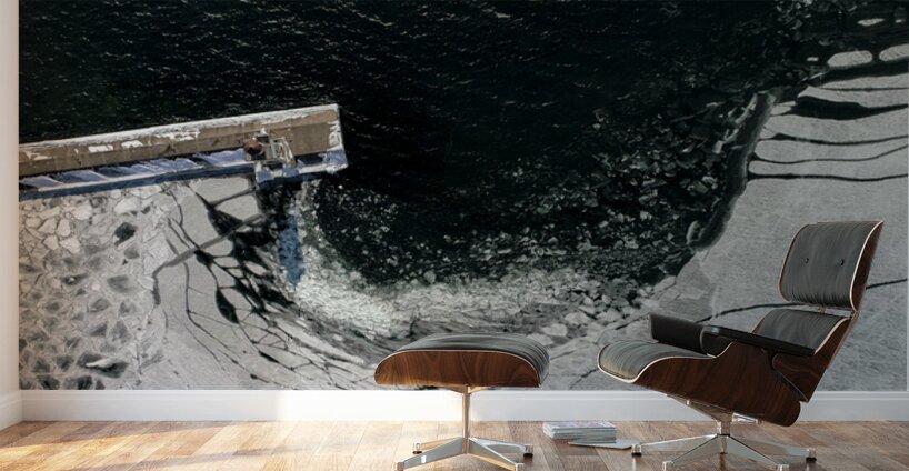 Grand Marais Winter Harbor Lighthouse Wall Murals