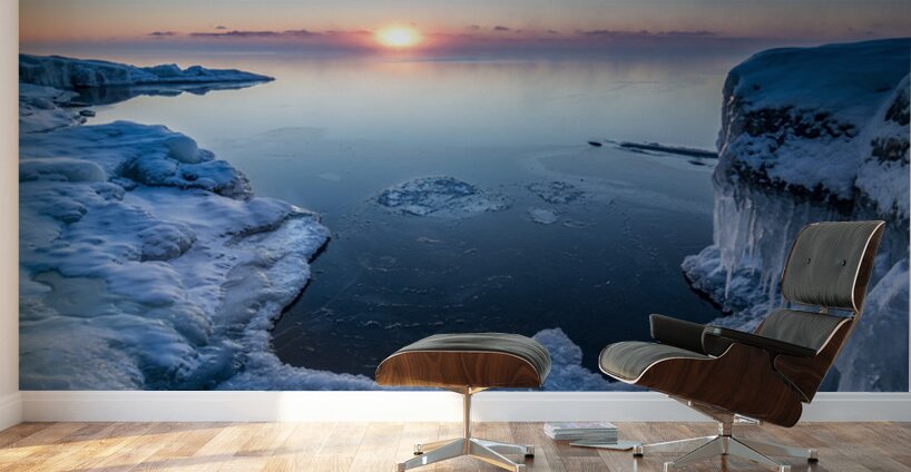Lake Superior Winter Sunrise Wall Murals