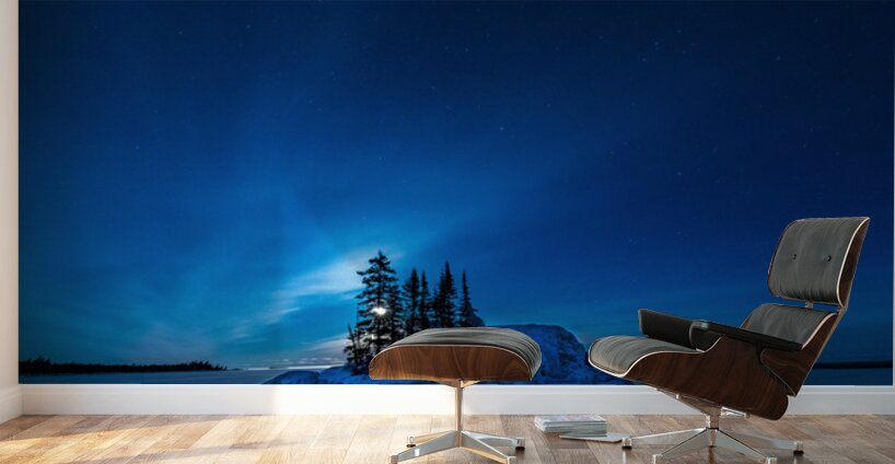 Moonrise Over Lake Superior Minnesota Wall Murals